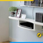 Hình ảnh kệ để tivi treo tường màu trắng 1m6