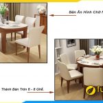 Hình ảnh mẫu bàn ăn 6 ghế chữ nhật gấp gọn nhập khẩu
