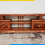 Hình ảnh Mẫu kệ tivi gỗ hương xám hiện đại đẹp
