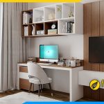 Bàn học kết hợp kệ tivi đẹp mẫu mới 2021