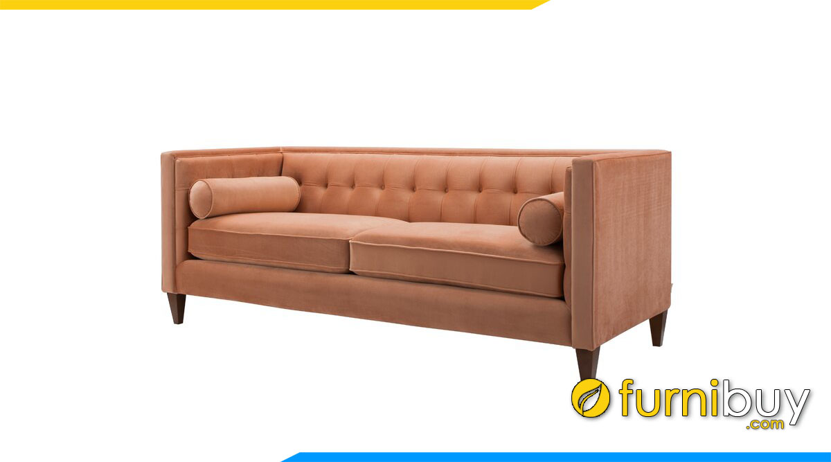 ghe sofa vang dai tay vin vuong mau da cam