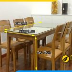 Kích thước bàn ăn 1m6 chuẩn nhất