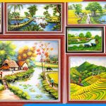 Nhung buc tranh son dau dong que treo tuong dep nhat
