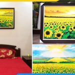 Nhung buc tranh ve son dau hoa huong duong dep nhat