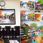Nhung mau tranh son dau pho co ha noi xua dep nhat