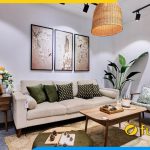 sofa phong khach mau be dang vang ni