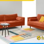sofa vang hien dai mau da cam dat boc ni