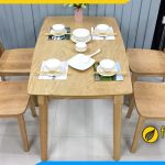 Hình ảnh Bộ bàn ăn gỗ tần bì 4 ghế giá rẻ chỉ từ 4tr990k
