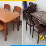 Bộ bàn ăn gỗ sồi bền không, mối mọt không
