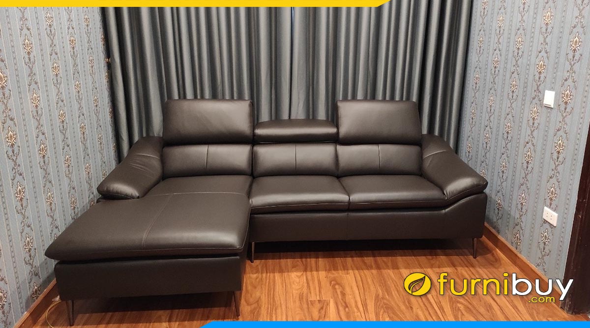 ghe sofa goc boc da microfiber cao cap
