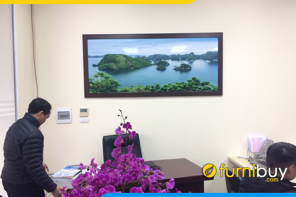 Tranh treo ban lam viec giam doc vinh ha long kho lon