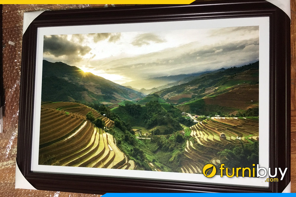 Anh thuc te tranh dong que gia duoi 500k trang tri khach san