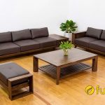 các mẫu ghế sofa gỗ có nệm mút đẹp hiện đại