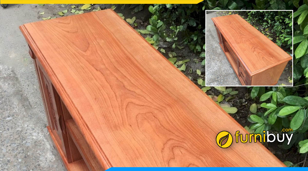 Chất liệu gỗ xoan đào đóng kệ tủ tivi