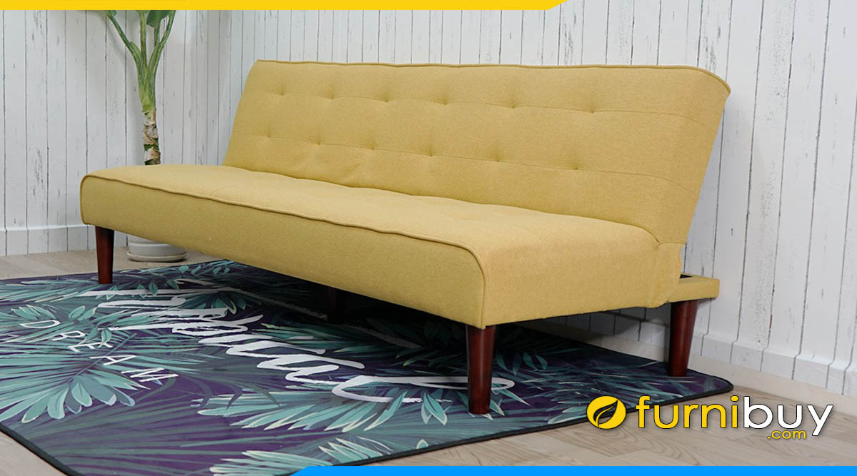 ghe sofa ni mau vang khong tay vin