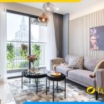 ghe sofa ni soi lien dang vang ke phong khach chung cu