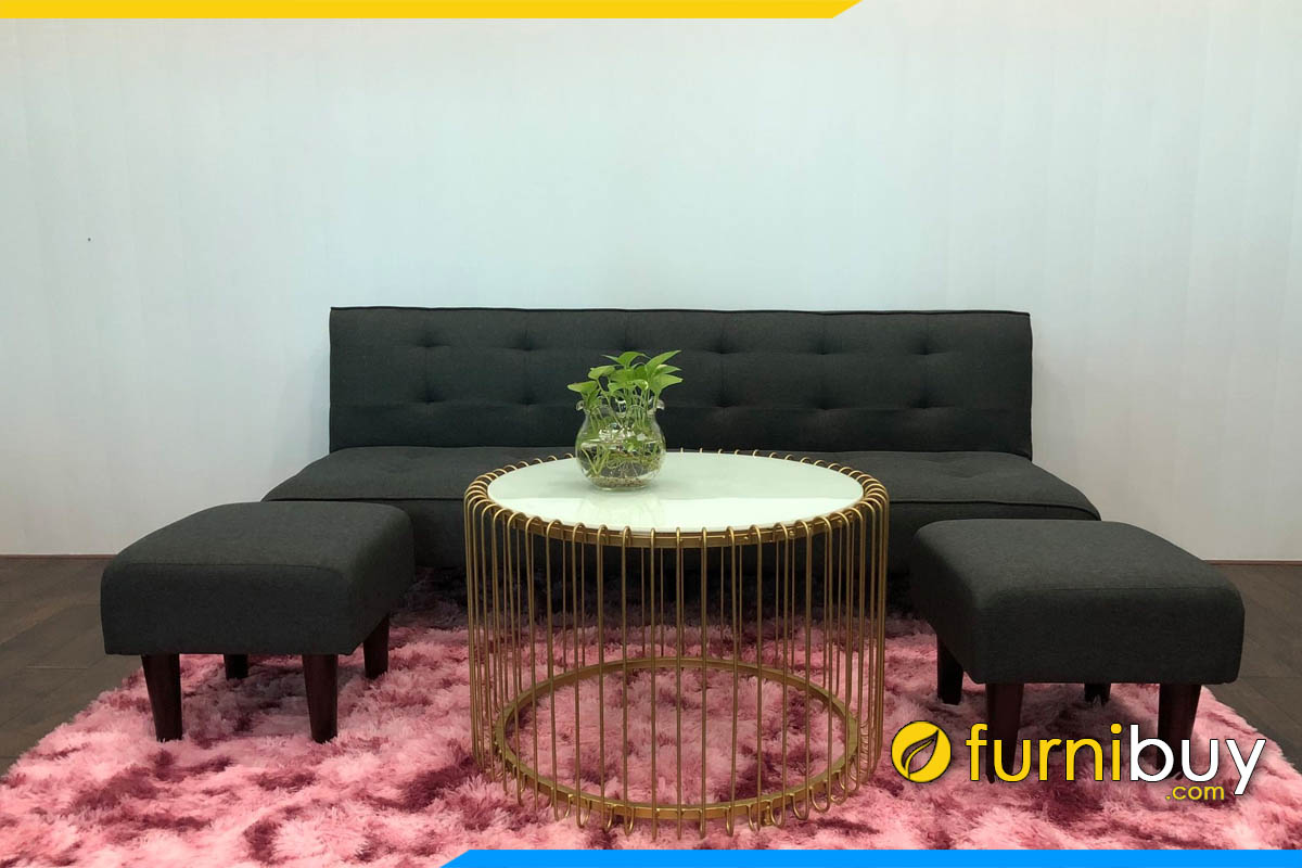 ghe sofa vang ni khong tay vin mau ghi den
