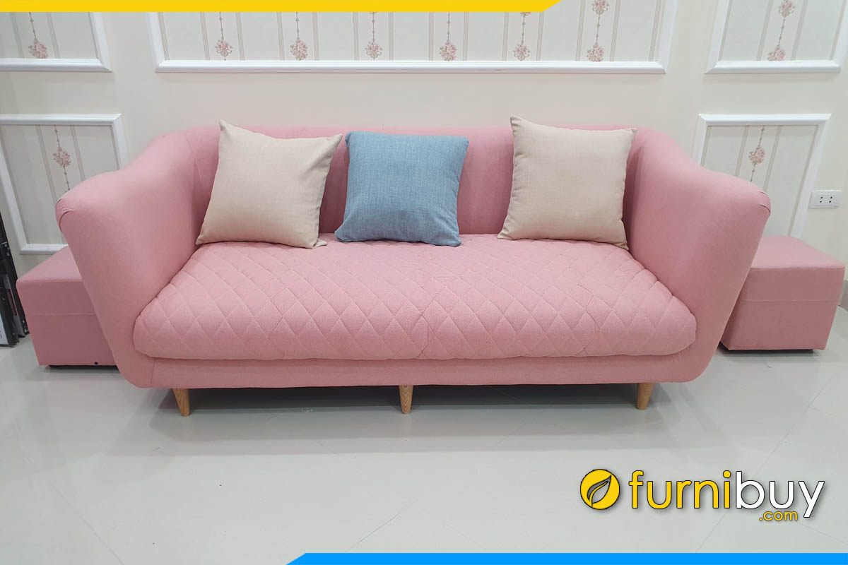 ghe sofa vang ni mau hong kieu dang hien dai