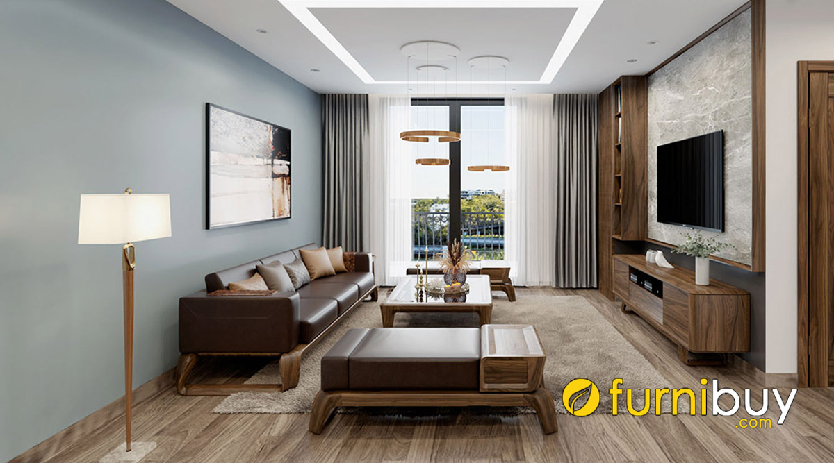 giá bán sofa gỗ óc chó dạng văng dài bao nhiêu tiền