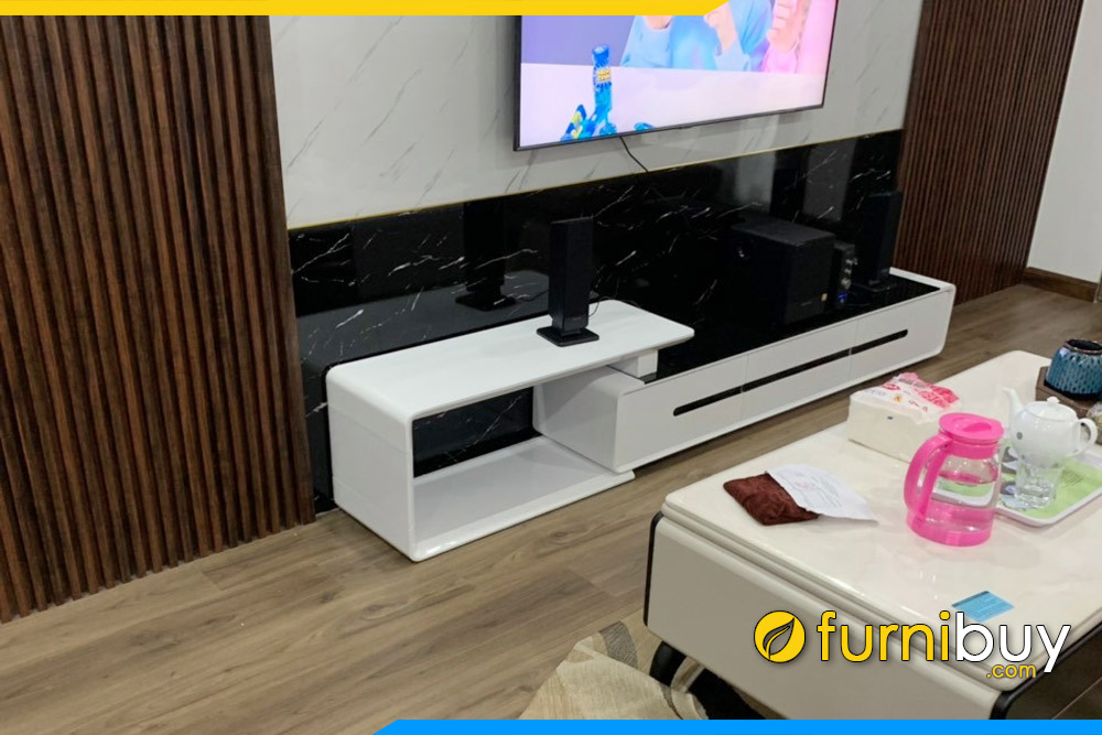 ảnh mẫu kệ tivi gỗ ép giá rẻ giao khách ở Hoàng Mai