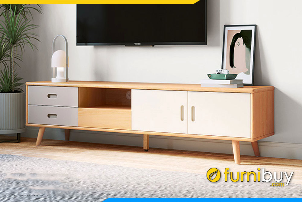 hình ảnh mẫu kệ tivi gỗ mdf đẹp 1m8 nhỏ gọn