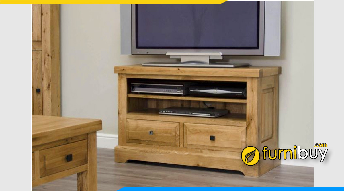 Hình ảnh Mẫu kệ tivi gỗ sồi 1m nhỏ mini tiết kiệm diện tích