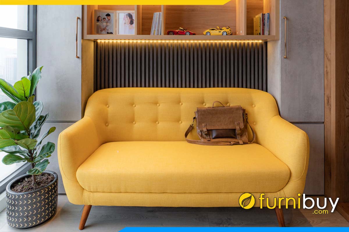 sofa vang dai mau vang boc ni ke phong khach