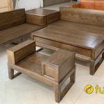 sofa gỗ màu óc chó có gì nổi bật