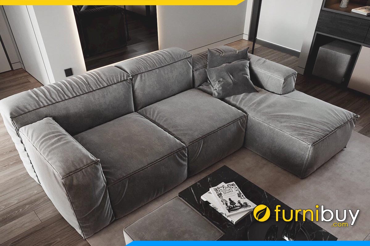 sofa ni nhung dang goc chu l kieu dang toi gian