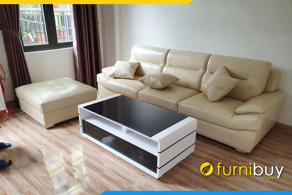 sofa vang boc da mau kem