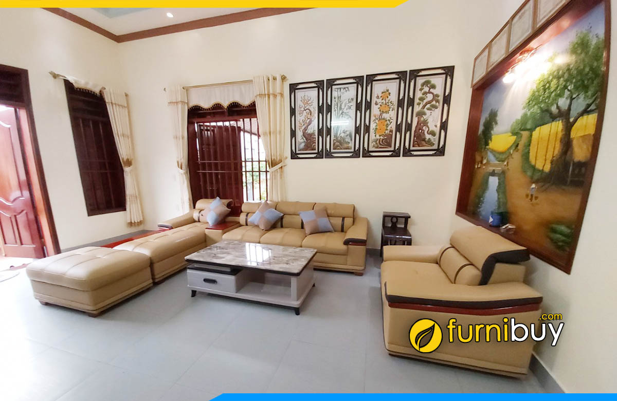 Mẫu sofa góc phòng khách làm theo yêu cầu Times City Hai Bà Trưng