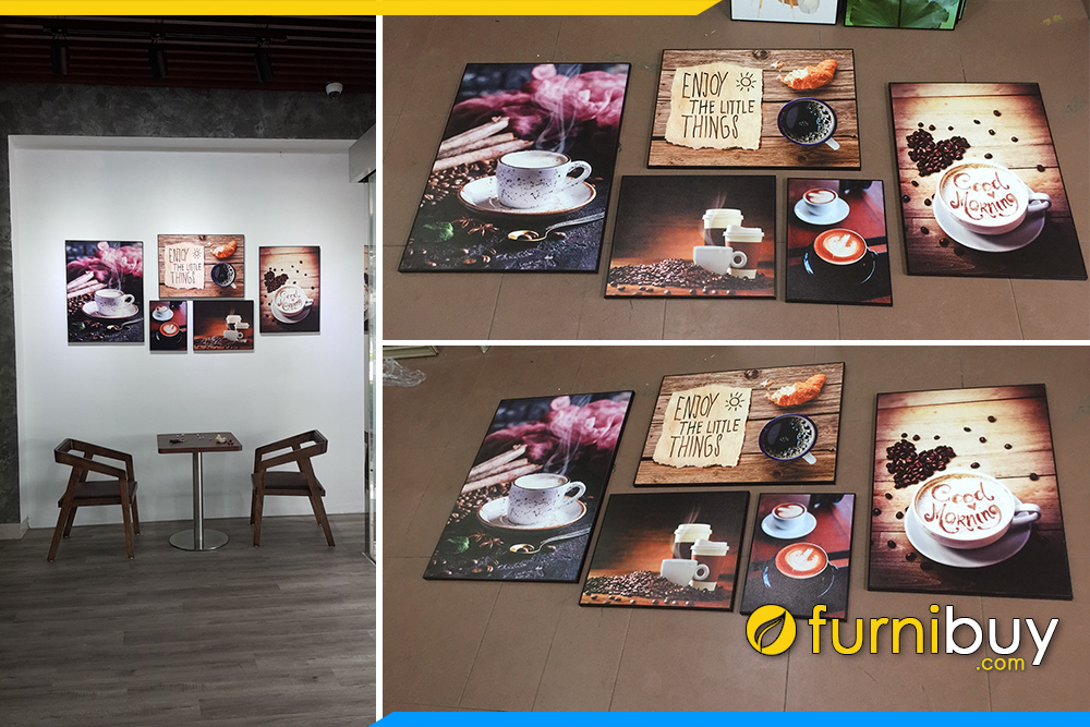 Tranh treo quan cafe khach dat lam theo yeu cau