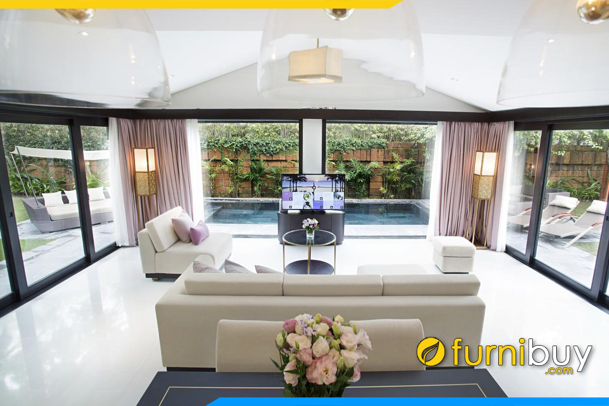 bo ghe sofa ni min ke phong khach biet thu cuc sang trong