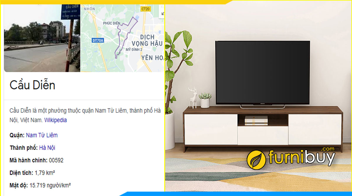 Cửa hàng bán kệ tivi giá rẻ Cầu Diễn - Nhổn