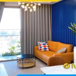 ghe sofa da 1m4 ke phong khach mau nau vang