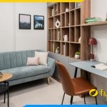 ghe sofa ni 1m2 dang vang ke phong lam viec