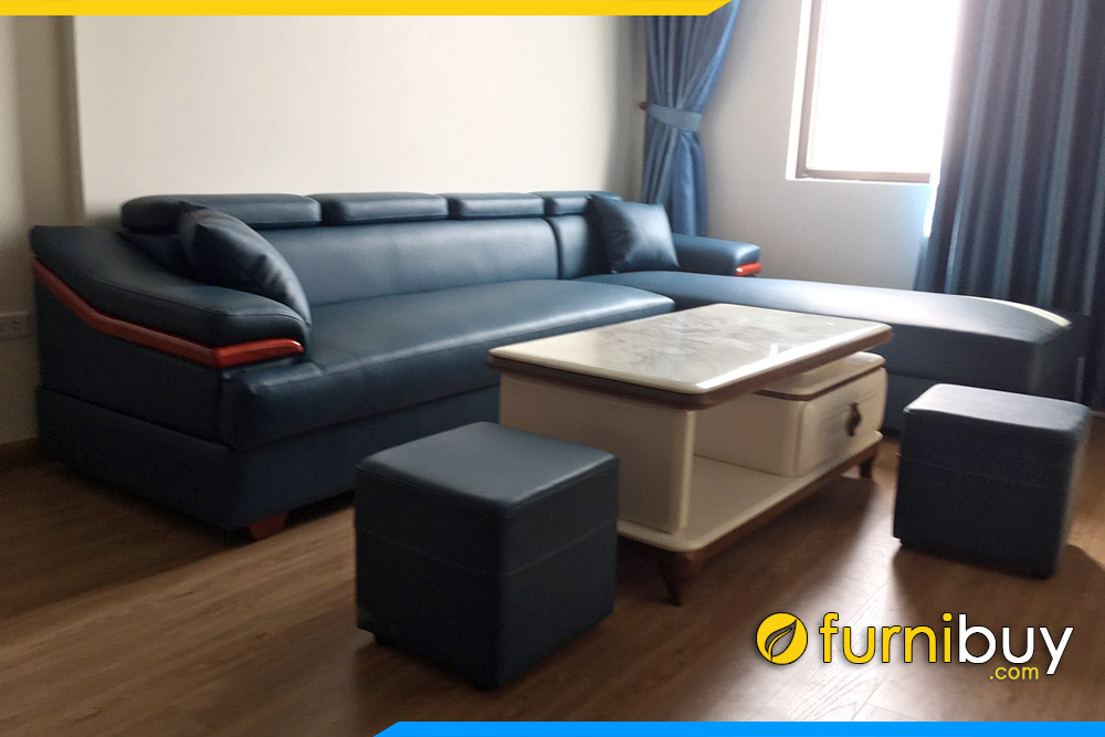 Furnibuy làm theo yêu cầu bộ sofa chữ L kích thước 2m5x1m6 gia đình chú Hùng