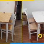 hình ảnh Bộ bàn ăn 4 ghế gỗ sồi Nga hiện đại giá 4 triệu 990k