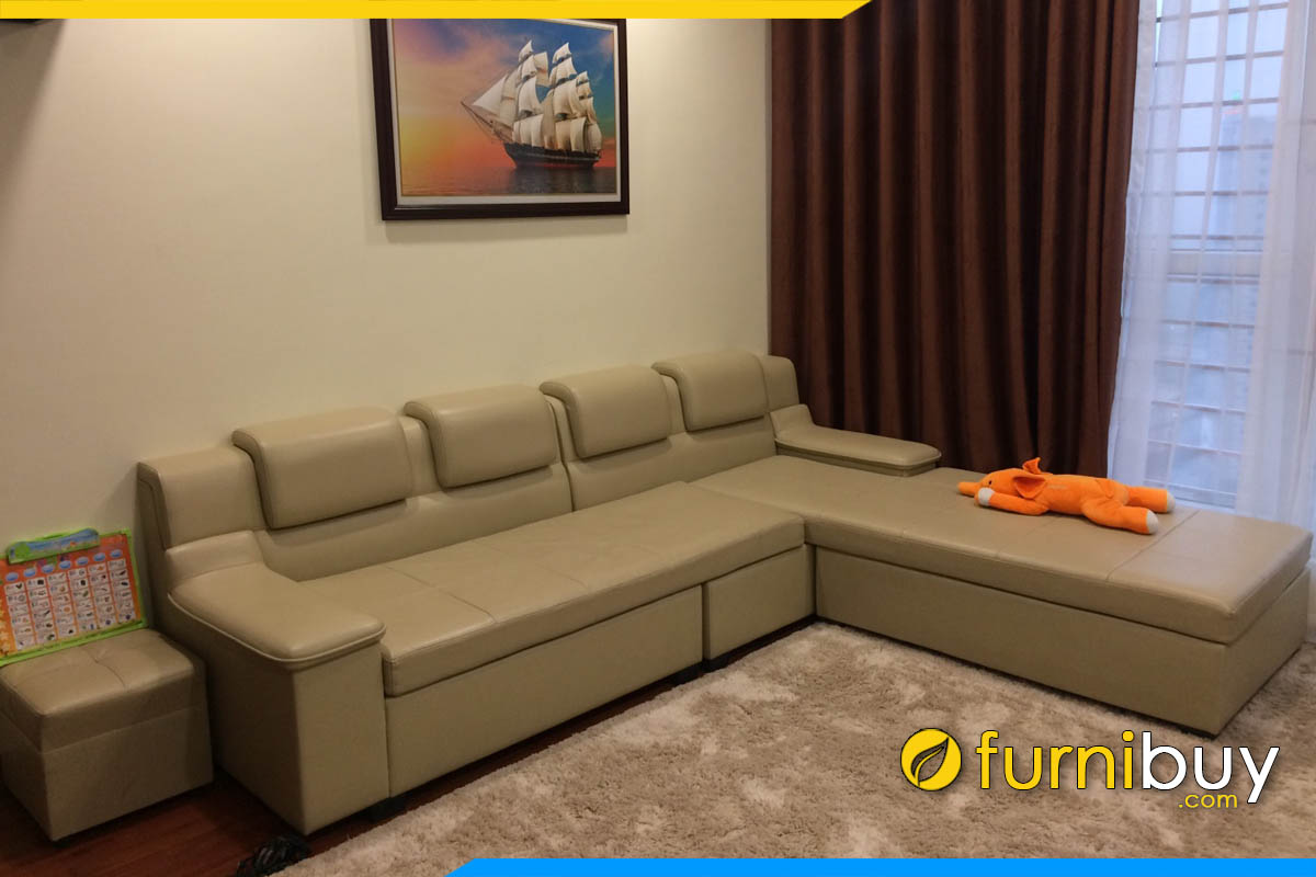 ghe sofa goc chu l khong chia dem ngoi kich thuoc 2m6