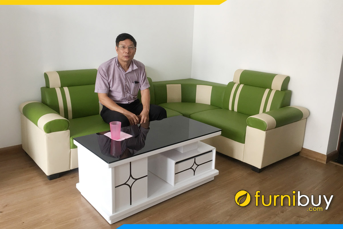 ghe sofa phong khach gia duoi 3 trieu boc da cong nghiep