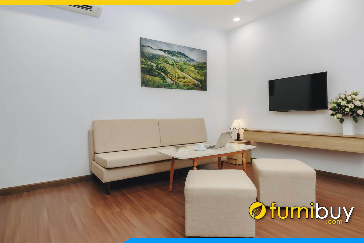 ghe sofa vang khong tay vin ke phong khach nho gia re duoi 5 trieu dong