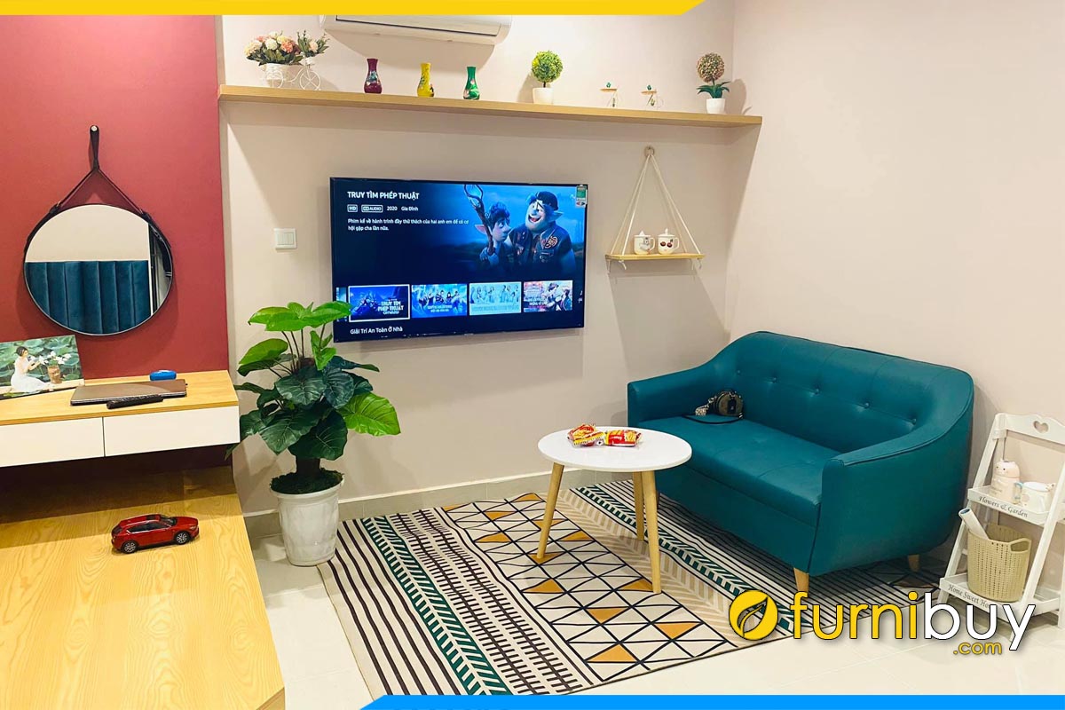 ghe sofa vang thuyen nho gon mini gi duoi 5 trieu ke phong khach dep