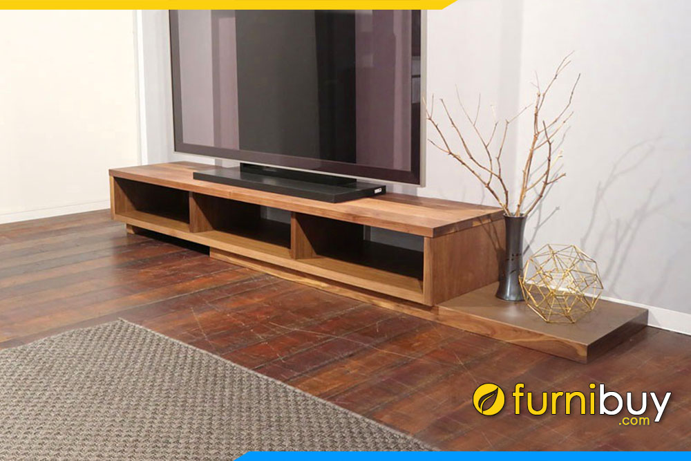 hình ảnh kiểu kệ tivi gỗ kiểu nhật bệt thấp đặt sàn