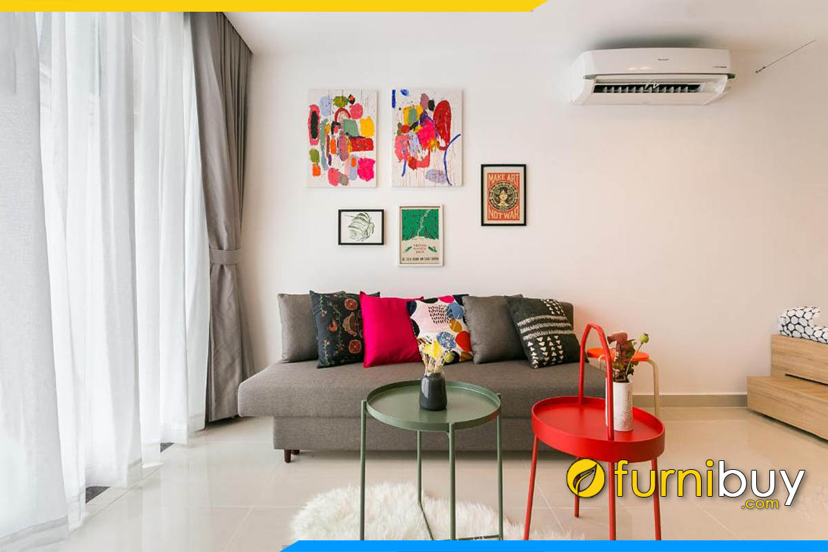 sofa ni khong tay vin nho gon gia re duoi 5 trieu ke phong khach