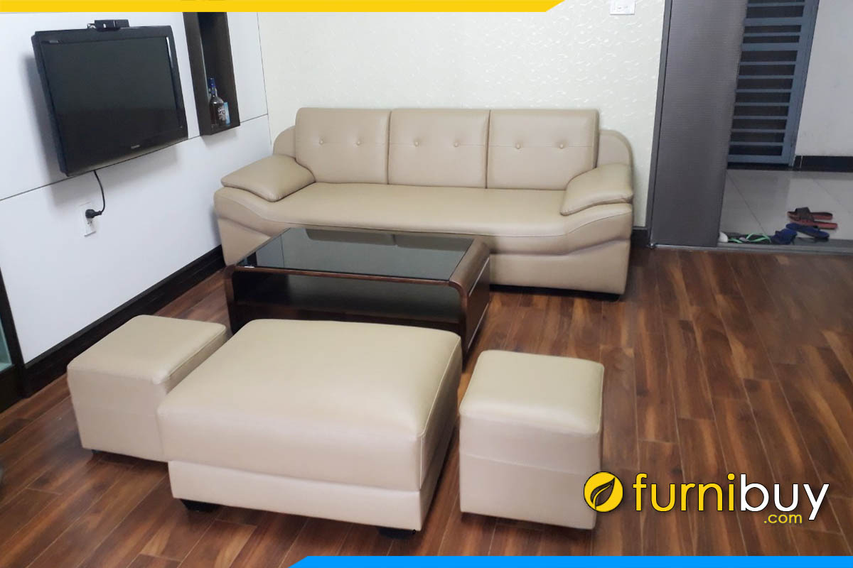 sofa phong khach chung cu gia duoi 7 trieu dong boc da cong nghiep