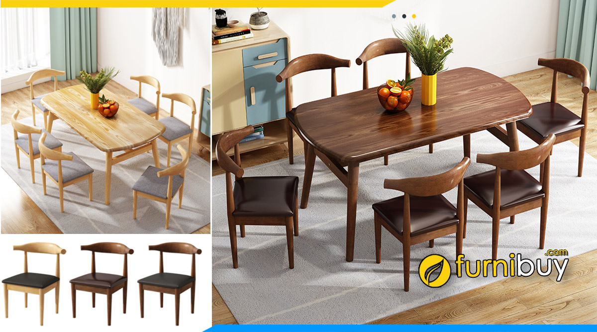 Furnibuy nhận làm bàn ăn gia đình 6 ghế theo yêu cầu riêng