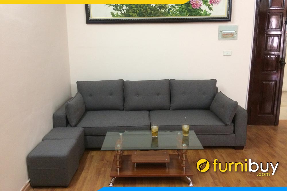 ghe sofa vang phong khach don gian 2 lung tua boc ni