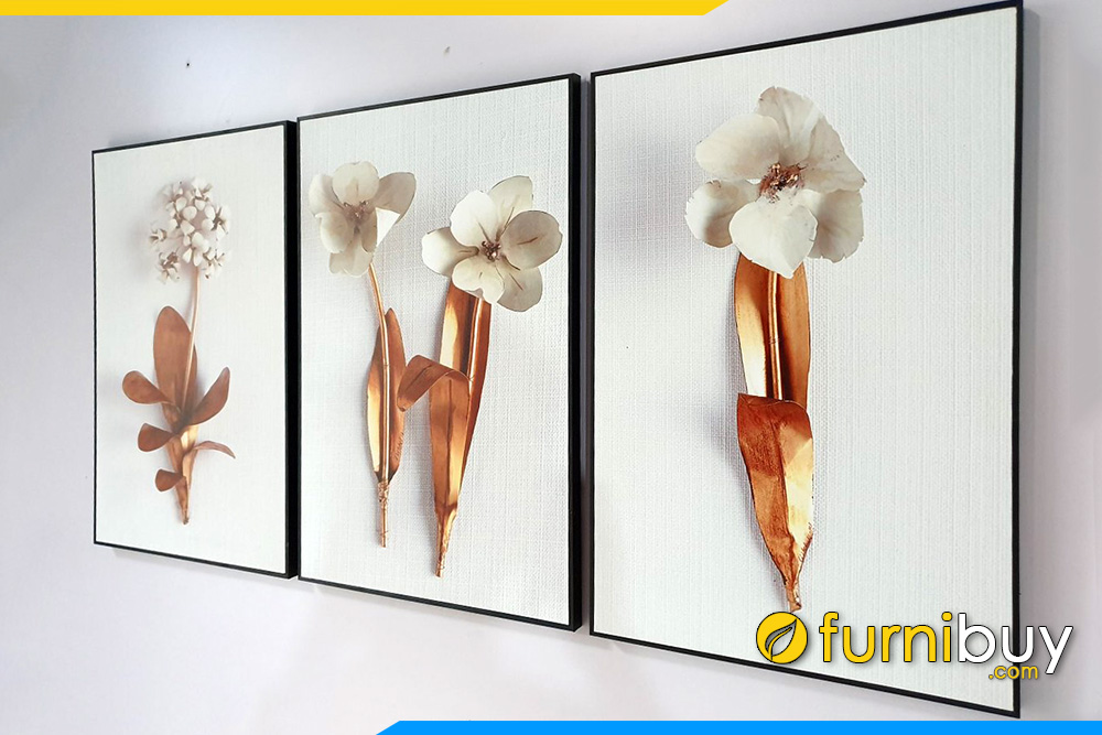 Tranh thuc te bo canvas 3 tam hoa gia 3d