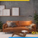 ghe sofa da chan go dang vang hien dai