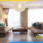 bo sofa phong cach rustic ke phong khach dep